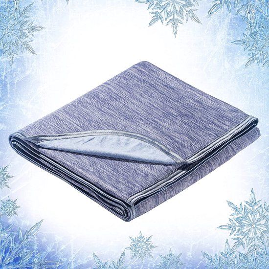 Elegear Koeldeken voor nachtelijk zweten, revolutionaire Arc-Chill zomerdeken Zelfkoelende deken met Japanse Q-Max 0.5 koelvezel absorbeert warmte, anti-allergie en ademend (Blauw, 150 x 200 cm)