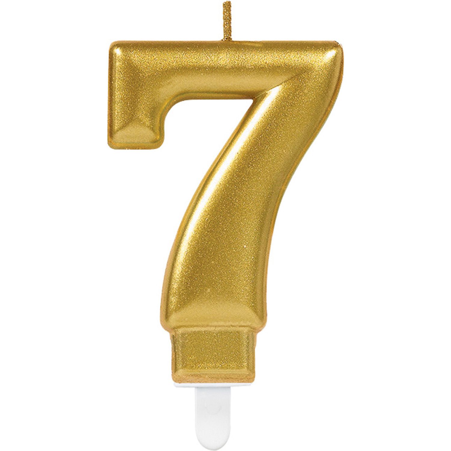 Verjaardagskaarsje - goud - 9,30 cm - 1 stuk - 93 mm