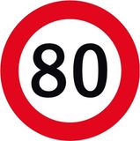 Bellatio Decorations 80 jaar versiering onderzetters/bierviltjes - 25 stuks