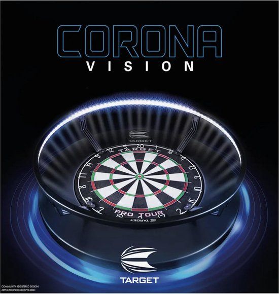 Target Darts Corona Vision - Dartbord Verlichting 360 - 69 cm - 350107