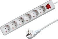 Merkloos Stekkerdoos zesvoudig - Tafelcontactdoos - 1.5M - Wit