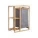 Wintem Wasmand van bamboe, 50 x 30 x 70 cm, met stoffen mand en 2 planken, elegant en functioneel om ruimte te besparen en je huis stijlvol te organiseren, inhoud van de mand 15 kg