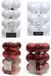 Kaemingk B.V. Décoration de Noël boules de Noël en plastique mélange de couleurs hiver blanc/rouge foncé 4 et 6 cm lot de 80x pièces