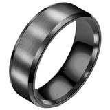 LGT JWLS Lookinggoodtoday Heren ring Titanium Zwart 6mm-20mm