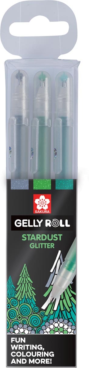 Sakura roller Gelly Roll Stardust Bos etui met 3 stuks in geassorteerde kleuren