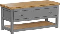 Vicco Vikla Salontafel – 100 x 40 cm Antraciet/eiken