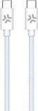 Celly USB-C naar USB-C kabel – Katoen Gevlochten – 100 Watt – 1,5 meter – Blauw