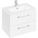 Yaheetech Meuble sous-lavabo suspendu avec lavabo en céramique - 2 pièces - 61 x 39,5 x 45,5 cm - Blanc
