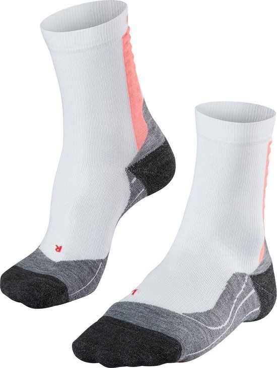 Falke Sportsokken - Hardloopsokken - Dames - Maat 35/36 - Wit/Roze/Grijs