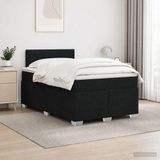 vidaXL Boxspringbed met matras en LED Zwart 120 x 190 cm Stof