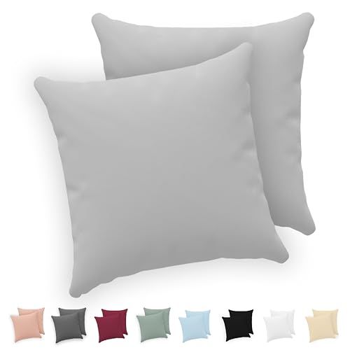 Twinzen® Kussensloop 60x60 (Set van 2) - 100% Katoen Jersey 150 GSM