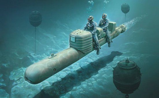 Italeri 1:35 S.L.C. Maiale with crew Plastic Model Kit