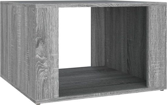 vidaXL Nachtkastje 57x55x36 cm bewerkt hout grijs sonoma eikenkleurig