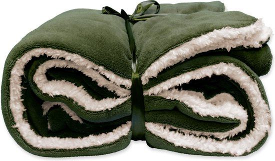 Unique Living Plaid Lars - Polyester - Groen - 150 x 200 cm