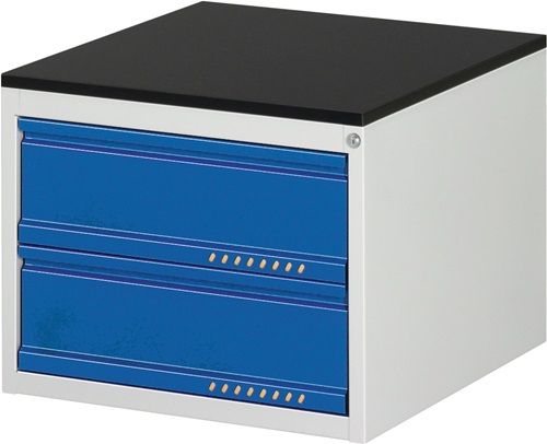 Promat/Tecwerk Schuifladekast | BK 650 | H460xB580xD650mm | lichtgrijs/gentiaanblauw | standaard uittrekbaar