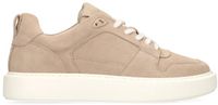 Manfield - Heren - Beige suède sneakers - Maat 45