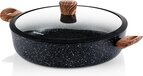 Westinghouse Hapjespan Inductie - Ø 32 cm - Zwart Marmer Wood - Speciale Editie - Met Deksel
