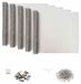 Balkonhek met clips 5 st 70 x 190 cm Inox 201 zilver