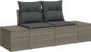 vidaXL Banc de jardin avec coussin gris 184 x 62 x 69 cm poly rotin