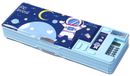 Trousse à crayons pop-up - Trousse d'école avec taille-crayon - Bleu clair - 25,9 x 8,9 x 3,6 cm