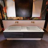 Mondiaz ERIN 150cm badmeubelset Antracite met 2 lades en Linen wastafel