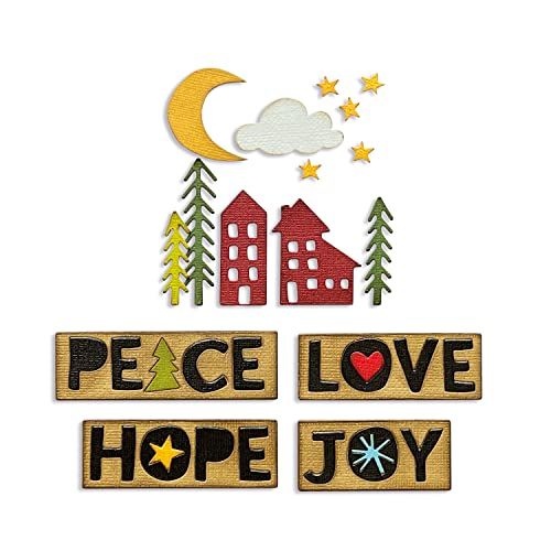 Sizzix Thinlits-matrijzenset 16PK kerstuitsparingen van Tim Holtz | 666064 | Hoofdstuk 4 2022