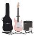 Gear4music LA Elektrische Gitaar, Roze, + 15W Versterker & Accessoirepakket
