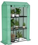 Outsunny Foliekas - Staal - Kunststof - 100L x 40B x 150H cm - Groen