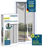 Hoberg insectenhor 90 x 210 cm | Hordeur met XXL-magneetbanden | Insectenhor voor balkondeur | Magnetische hor | Zelfsluitend en slijtvast