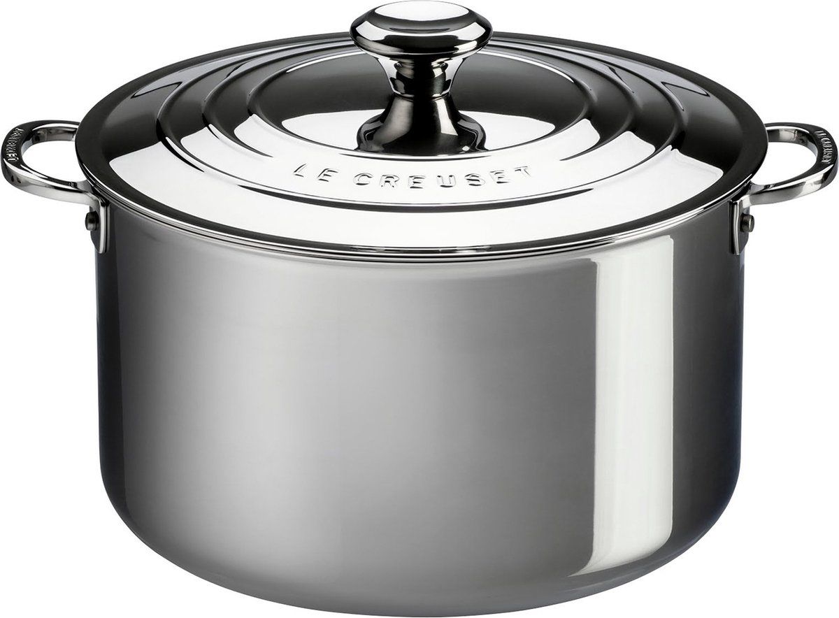 Le Creuset Signature Kookpan in RVS met Deksel, 20 cm