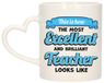 Bellatio Decorations Mok - Excellent Leraar/Mentor - Blauw - Keramiek - 300 ml