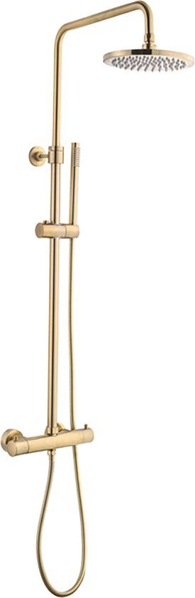 Sani Royal Regendouche Goud met Thermostaatkraan 20 cm Rond - Compleet