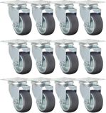 RRIUTO Zwenkwielen 50 mm 12 stuks