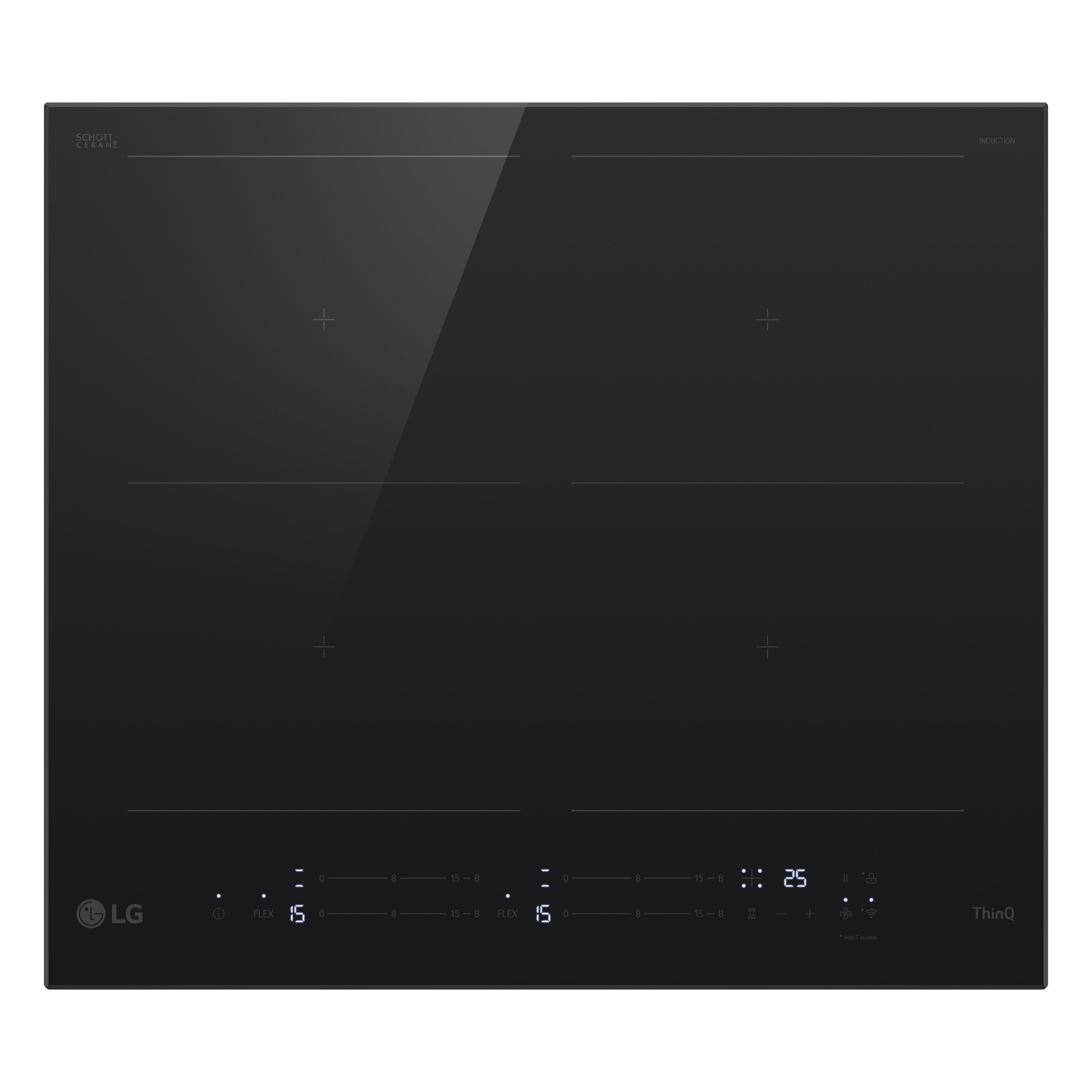 LG CBIZ2437B - 59cm Induction Hob - Black - 4 Zones - Built-in
