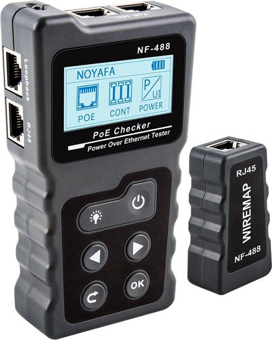 NOYAFA B-Side Netwerk Kabel Tester | UTP tester | Lan Tester | Blauw | RJ11 RJ45 Ethernet-netwerk LAN-kabel Tester