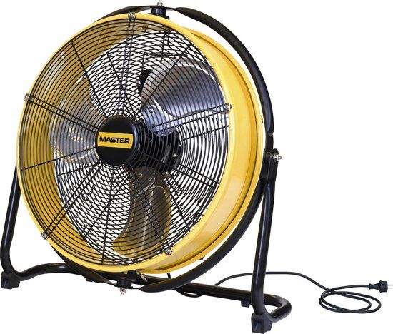 Master DF20P Industriële Vloerventilator - 107W - 6600 m³/h - Zwart/Geel