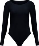 Bye Bra Bodysuit met lange mouwen, zwart, maat XL