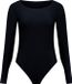 Bye Bra Bodysuit met lange mouwen, zwart, maat XL