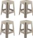Plasticforte Rotan krukje - Set van 4 - Beige - Kunststof - 36 x 36 x 45 cm