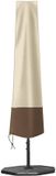 Merkloos Waterdichte parasolhoes van 600D, beige/lichtbruin - Stevige opbergtas van Oxford-stof voor parasols, terras, tuin en buiten - UV-bestendig en scheurvast,200*55/60cm
