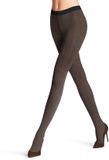 FALKE Mystical Wave gedessineerd materiaal transparent 20 DEN panty dames zwart - maat L