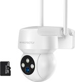 Protectly 3K HD 5MP Outdoor Security Camera with Night Vision - White
