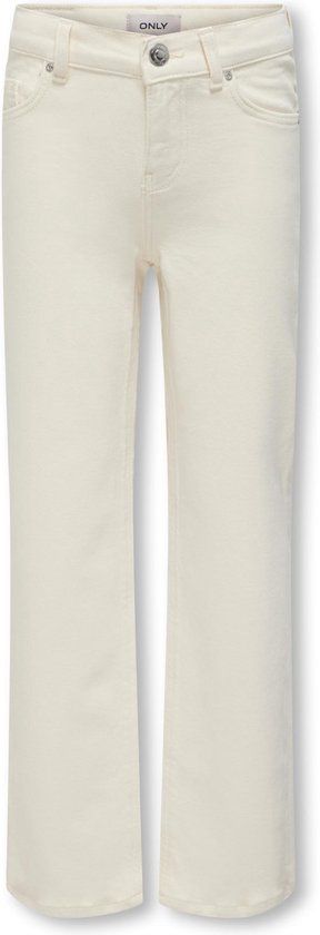ONLY KOGJUICY Wide Leg Cropped Jeans - Meisjes - Maat 134 - Ecru