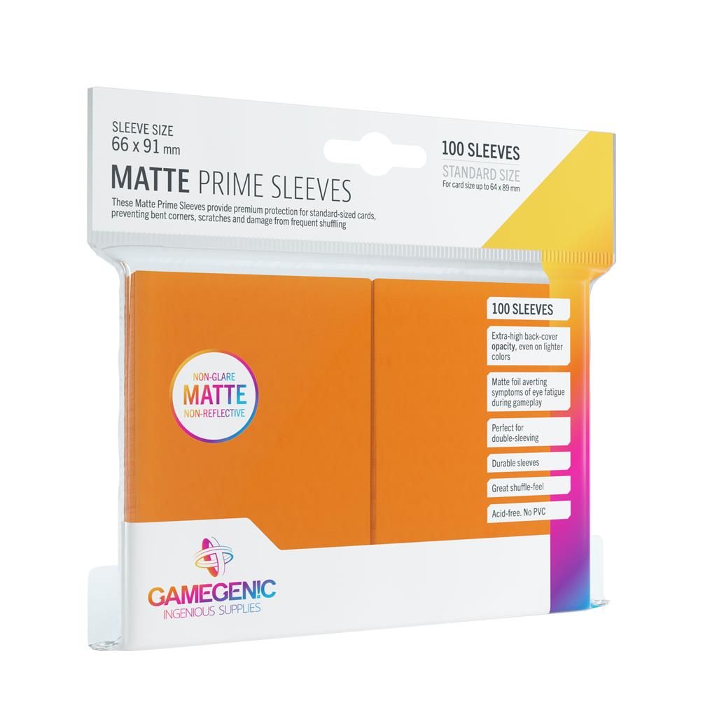 GameGenic Prime Matte Sleeves 66x91mm Oranje (100 stuks)