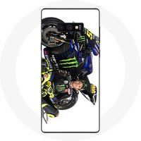 Maniacase Hoesje voor Samsung Galaxy Note 9 Valentino Rossi Speed Rider witte achtergrond