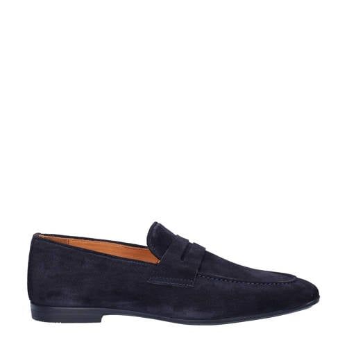 Nelson suède loafers donkerblauw