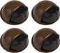 AMIG Deurstopper/deurbuffer - 4x - D50mm - zelfklevend - bruin