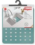 Rayen Serviesset M | met afvoergaten | Beschermt de gootsteen | antislip, natuurlijk rubber, watergroen, afmetingen: 27,5 x 32 cm