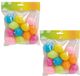 Season Deco Paaseieren hangdecoraties - 24 stuks - Pasen - Kunststof - H6 cm
