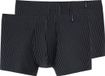 Schiesser Heren shorts pants 2 pack Long Life Soft blauwzwart